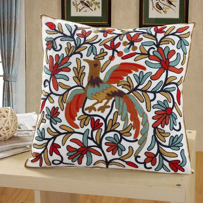 10 Хлопок с цветочной вышивкой узор наволочка 45*45 см наволочка Cojines Decorativos Para диван год декоративные подушки для дома - Цвет: 10