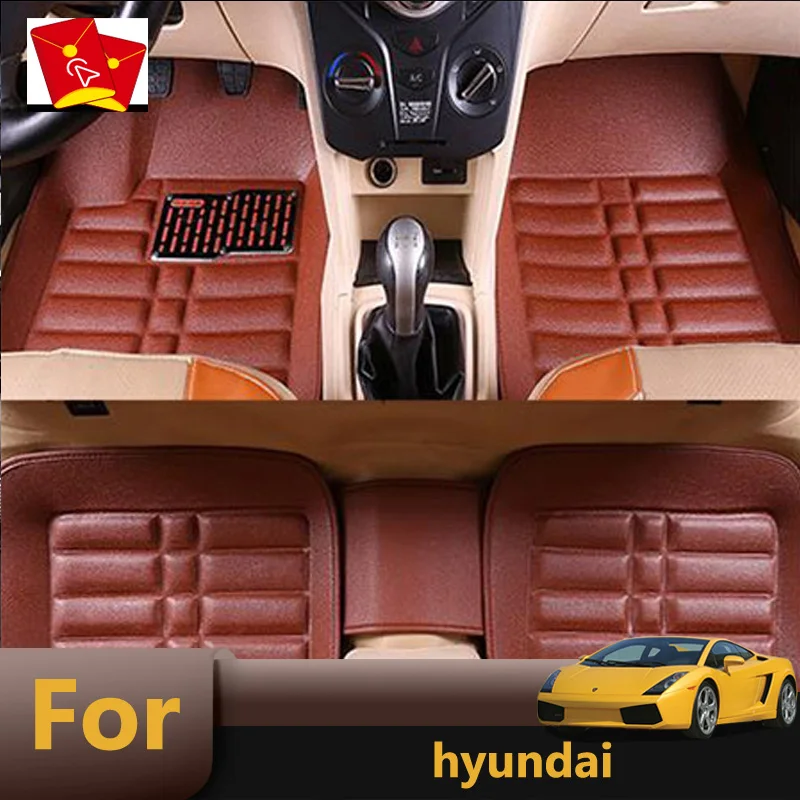 Автомобильный напольный коврик для ног hyundai solaris santa fe tucson 2017 creta elantra getz
