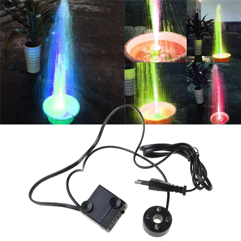 Погружной водяной насос 4 светодиода 220 В 3 Вт 1 шт.|aquarium pump|aquarium fountain pumpac submersible water