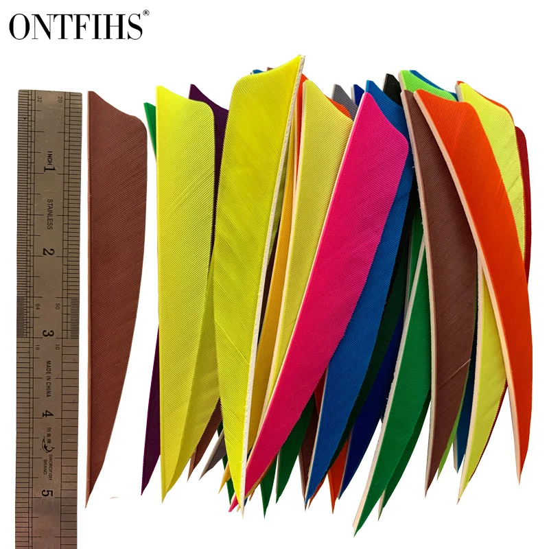 50Pcs 5 Inchr Right/Left Wing Arrow Feathers Shield Cut Fletching Archery DIY Accessories Hunting Shooting