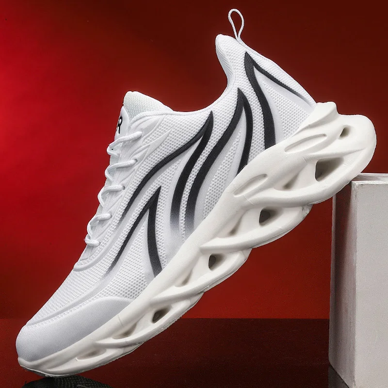 

Men's running summer breathable outdoor sports fashion big size red casual light jogging personalized design shoes