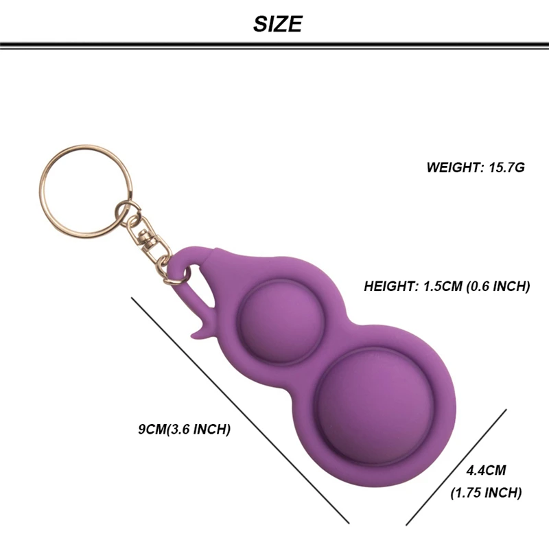 

Fidget Simple Dimple Toy Keychain Fat Brain Toys Stress Relief Hand Toys for Kids Adults Early Educational Toy Fidget Keychain