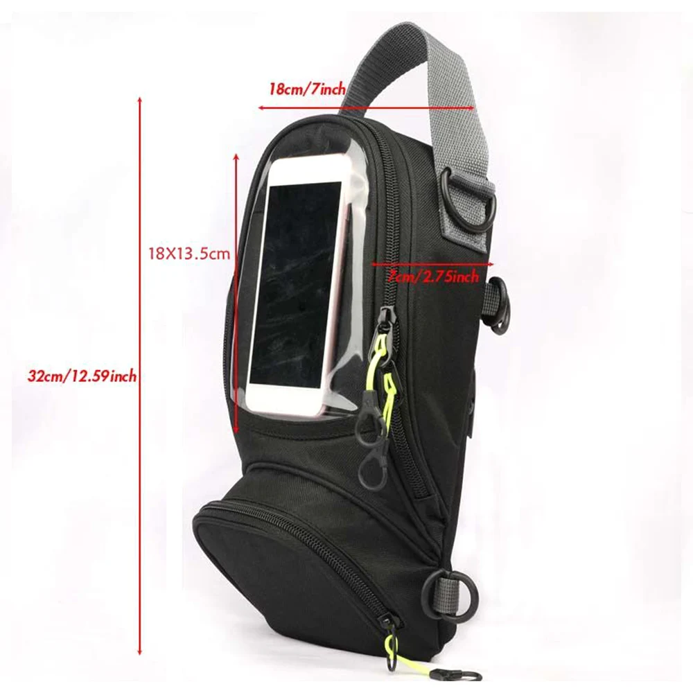 

New Motorcycle Tank Bag Waterproof Black Gas Oil Magnetic Motorbike Saddle Single Shoulder Bag Phone Pouch Universal