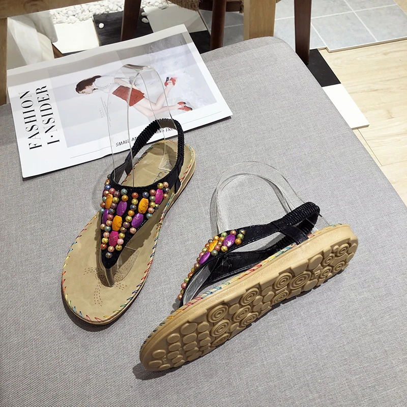 

Summer Sandals Women T-strap Flip Flops Thong Sandals Design Elastic Band Ladies Gladiator Sandal Shoes Zapatos Mujer Plus Size