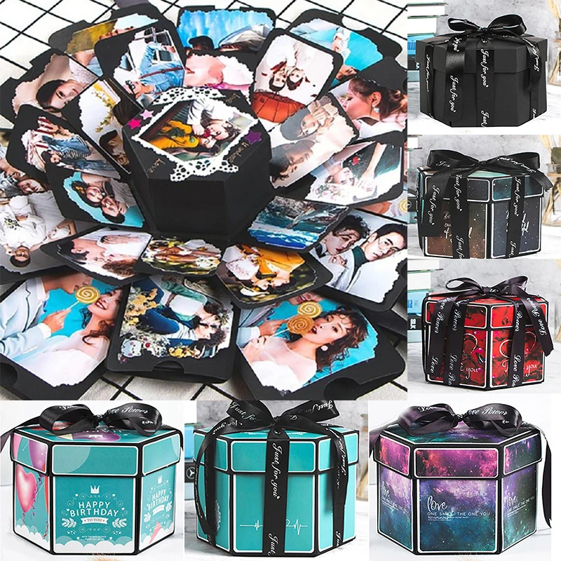 

Surprise Love Explosion Gift Box Scrapbook DIY Photo Album Lovely Memory Anniversary Birthday Valentines Day Creative Gift Box