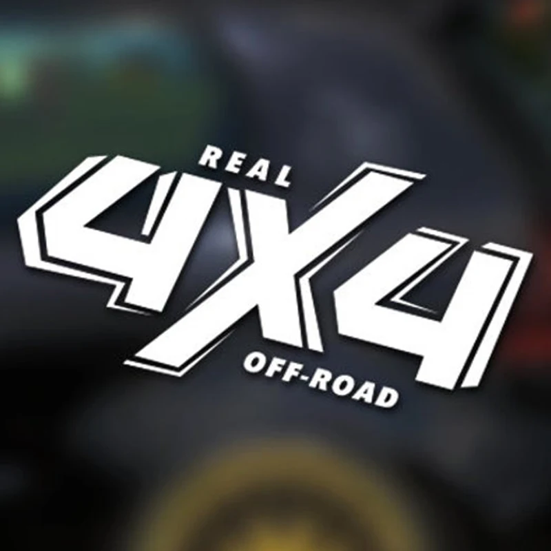 Черный/Серебряный 4X4 текст надписи модная наклейка Водонепроницаемый