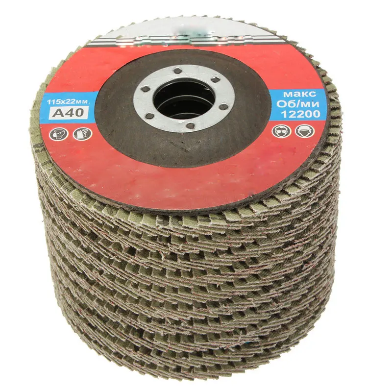 Профессиональные шлифовальные диски 10 шт./компл. 115 мм 4 5 дюйма с зернистостью 40