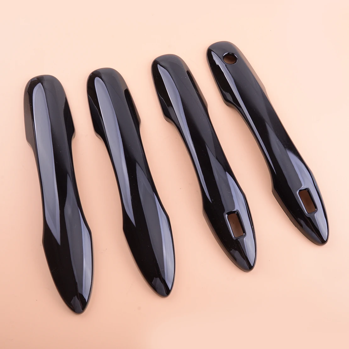 

4 шт./компл. наружная боковая дверная ручка умная Крышка отверстия для ключей защитная рамка Глянцевая черная подходит для Toyota Corolla Sedan 2020 2021