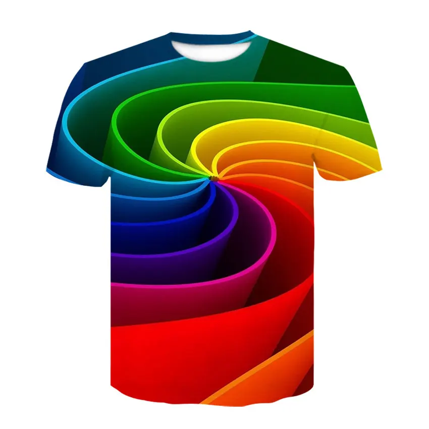 Мужская футболка с коротким рукавом Повседневная 3D принтом в стиле Харадзюку