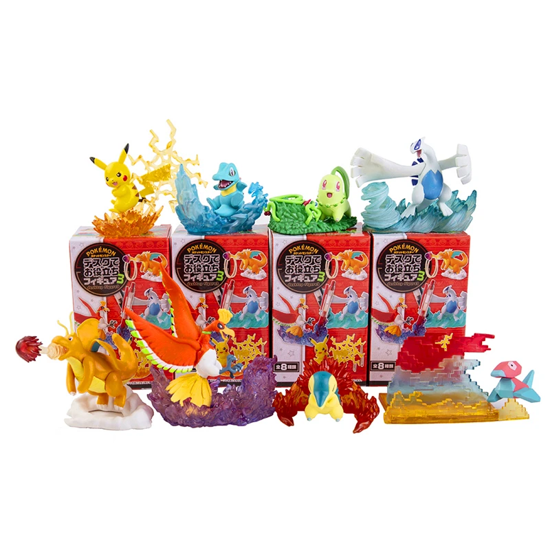 Покемон глухая коробка Детские игрушки набор героя Аниме Пикачу спальный цифры