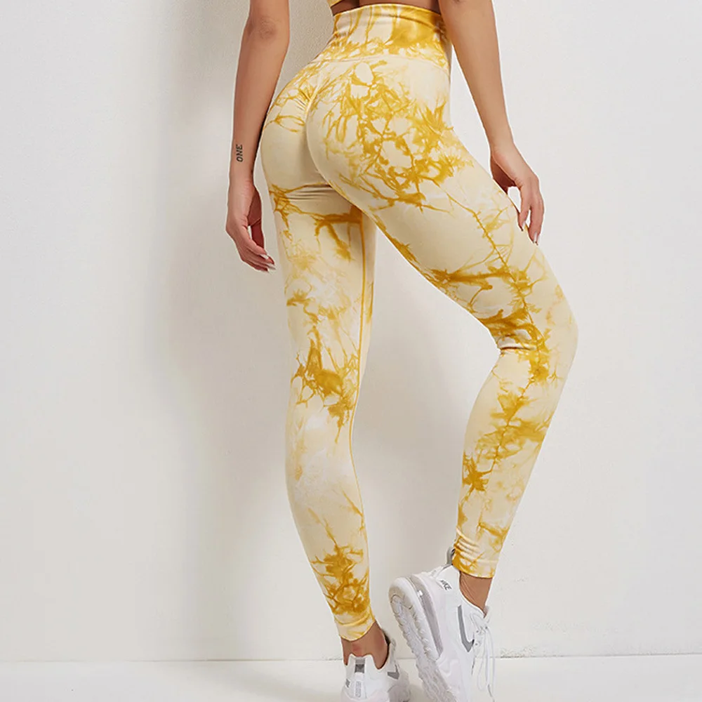 Sport Leggings Women Tie Dye Yoga Pants High Waist Sports Tights Woman Push Up Leggings Yoga Women's Sports Pants Gym Leggings
