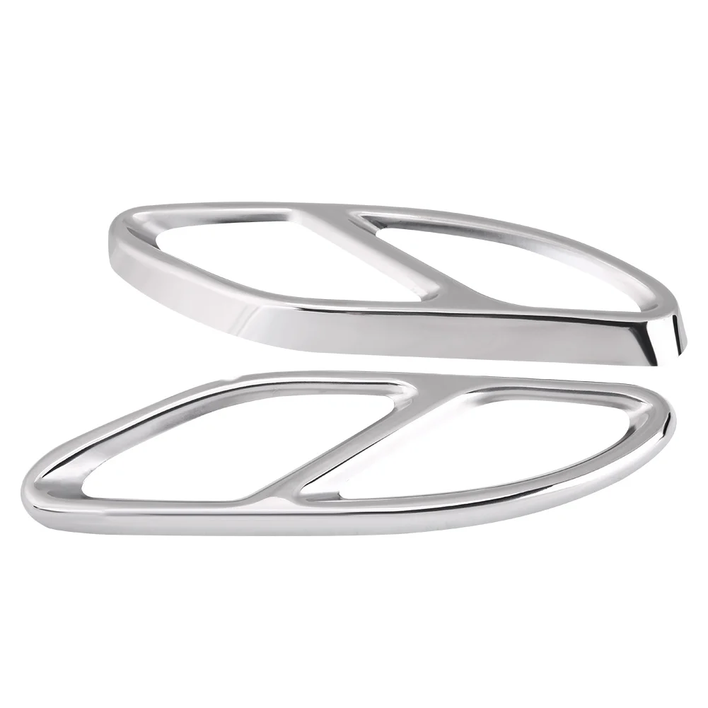 1 пара левый и правый из нержавеющей стали глушитель Крышки Серебряный черный для