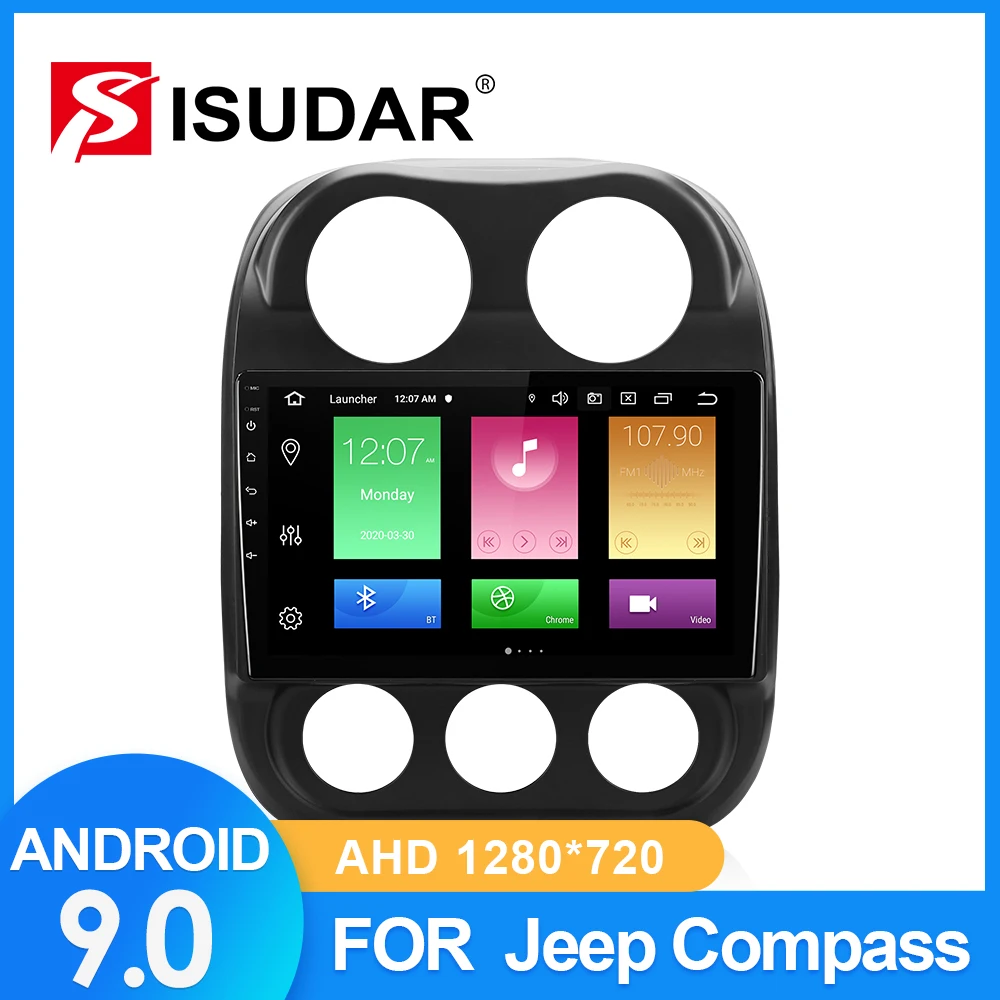 ISUDAR автомобильное радио для Jeep Compass 1 MK 2009-2015 2 din Android 9 Авторадио Мультимедиа GPS DVR AHD
