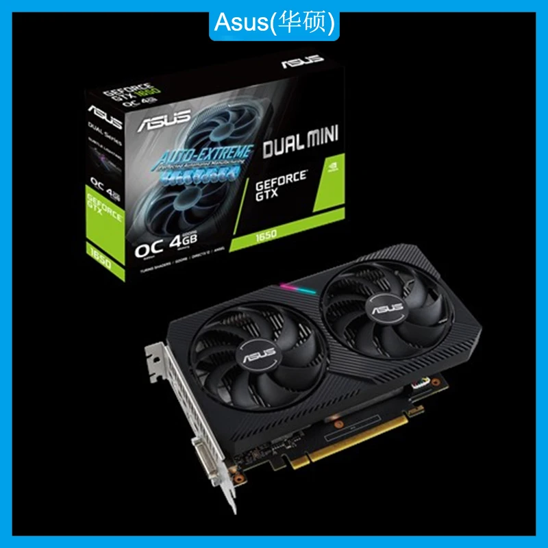 Asus DUAL GTX1650 O4GD6 MINI OC Edition Graphics GeForce®Игровая Видеокарта GTX 1650 4 Гб GDDR6|Видеокарты| |