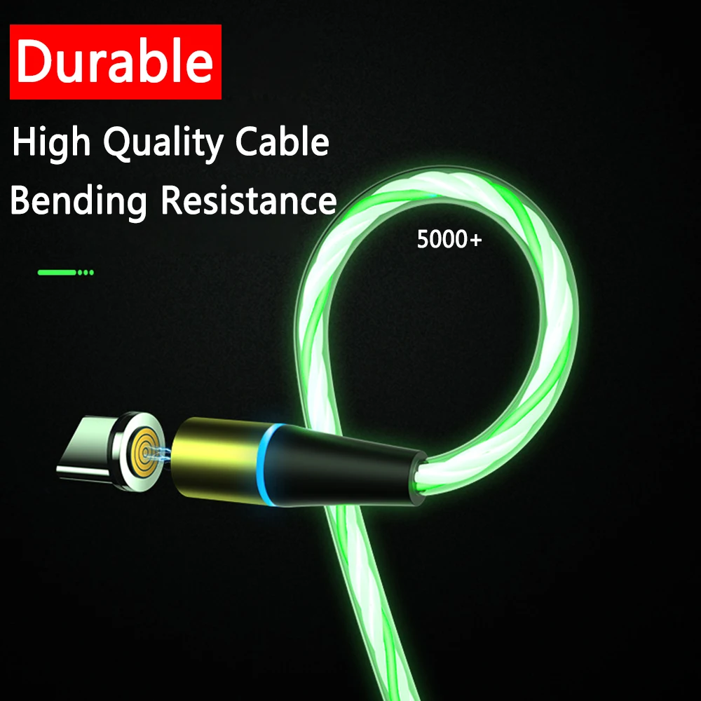

3 In 1 Micro USB Type C Mangetic Cable Lighting Cabo Magnetico 5A USB C Magnet Charging Cord Car Phone Charger Wire Universal