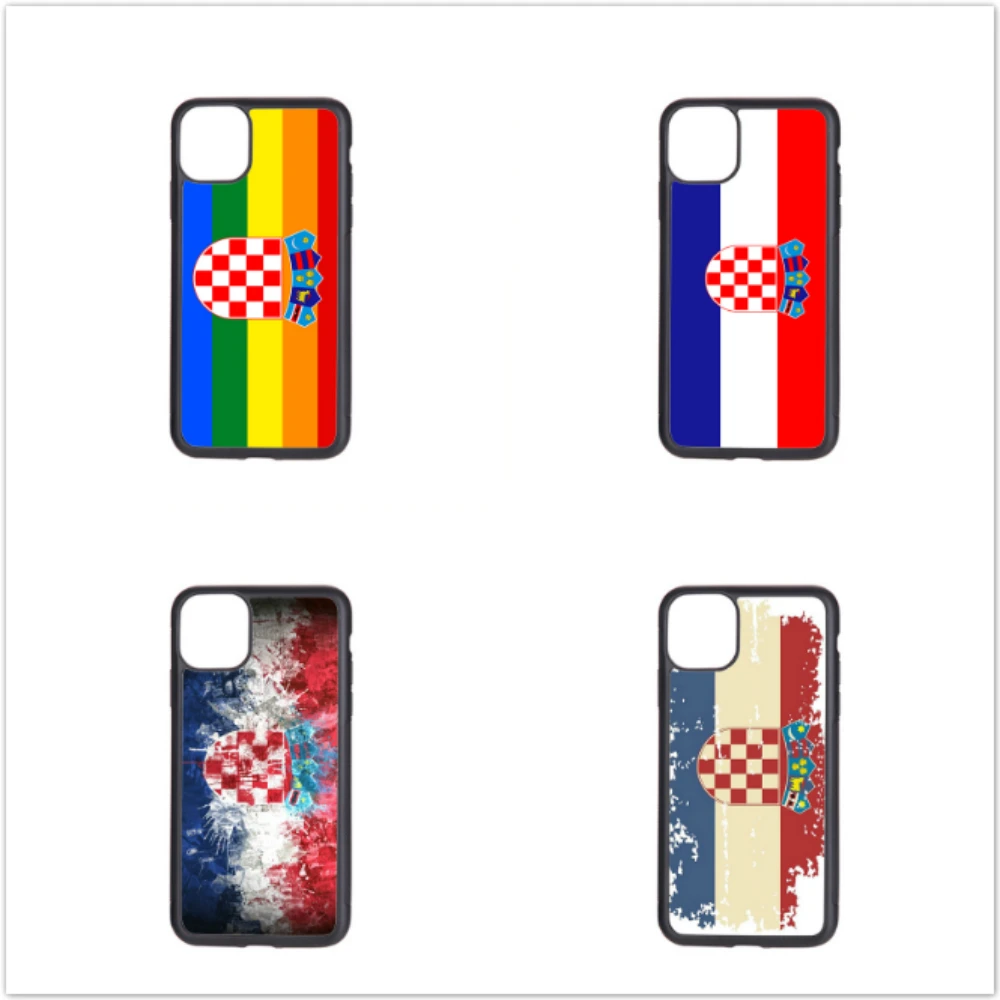 

High Quality Croatian Flag Soft Edge Drop-Proof Phone Cases for iphone7 8plus X XR XSMAX 11 PROMAX 12mini 12Pro TPU Cover