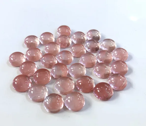 

Wholesale Cherry Quartz 8mm Round Shape Cabochon beads for Jewelry cabochon bead Genuine Stone 20pcs/lot free shipping