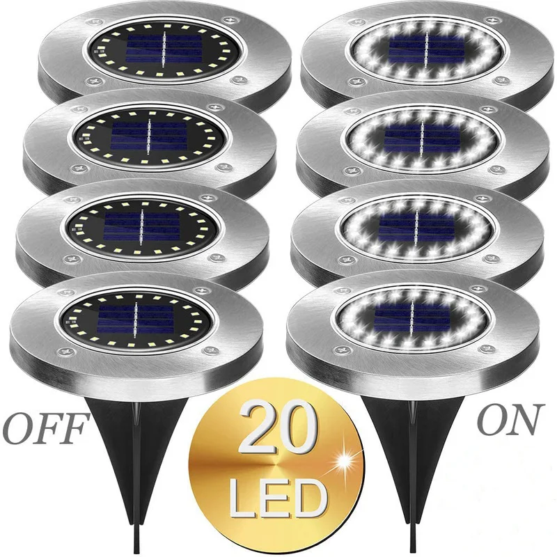 4/20led Solar Lawn Yard Led Night Light Buried Solar Garden Light Water Proof Outdoor PathWay Floor Under Ground Spot Lamp
4/20led Solar Lawn Yard Led Night Light Buried Solar Garden Light Water Proof Outdoor PathWay Floor Under Ground Spot Lamp