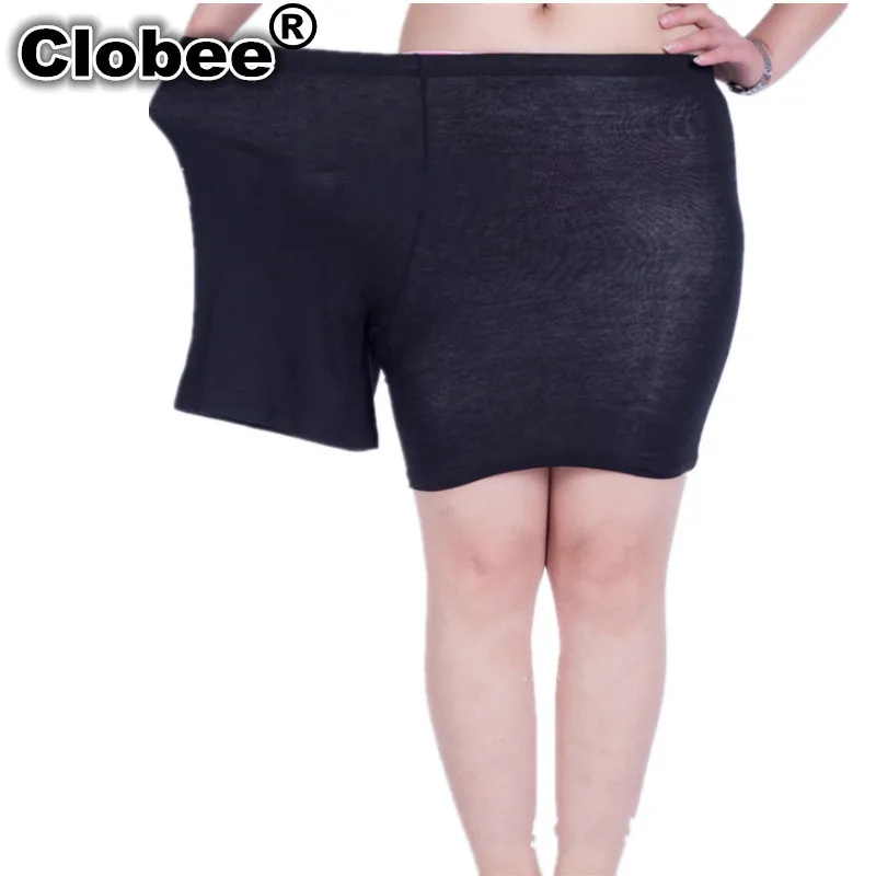 Большие размеры 5 6XL большие женские короткие брюки из обработанной вискозы с