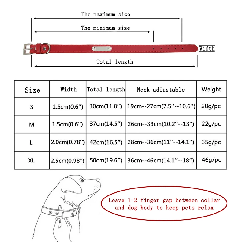5 Размеры большой прочный персональный собачий ошейник из искусственной кожи