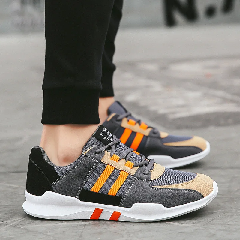 DanielMan/осенние кроссовки с дышащей сеткой цвет черный серый повседневная обувь