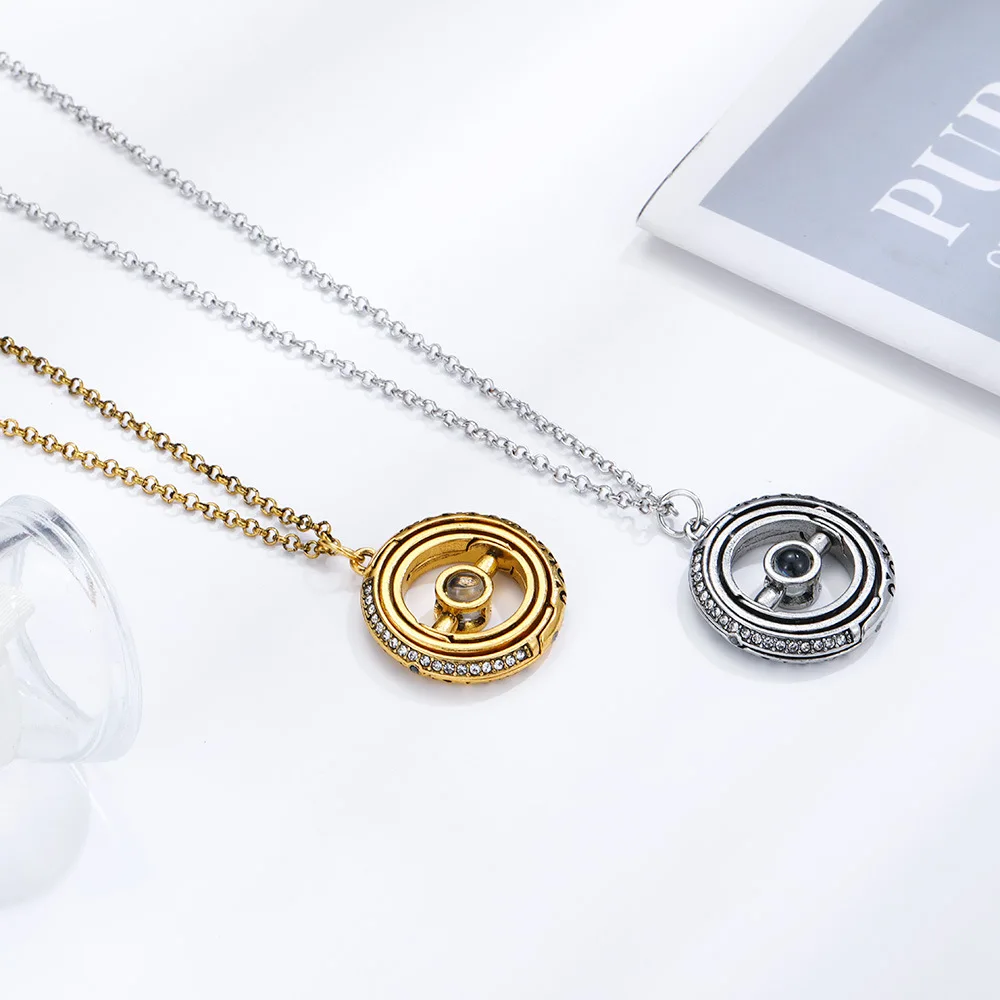 

Dropshipping 100 language I Love You Projection Astronomical Ball Necklace Pendant Openable Sphere Necklaces For Women Jewelry