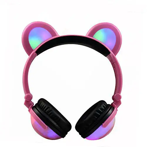 

EastVita Регулируемая Складная мультяшная необычная форма медведя стерео светящаяся музыка бас Зарядка Наушники