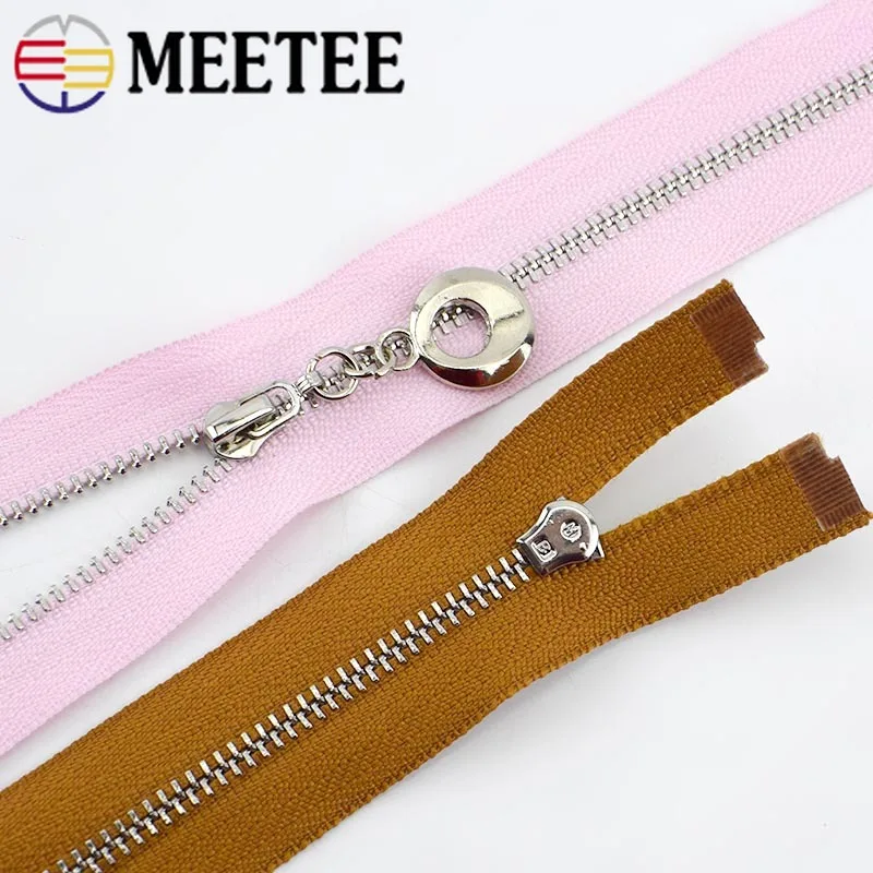 2/5pcs 20/30cm Close-End 40-70cm Open-End 3# Metal Zipper Silver Tooth Bags Shoes Coat Garment Zip DIY Sewing Accessories ZA093 |