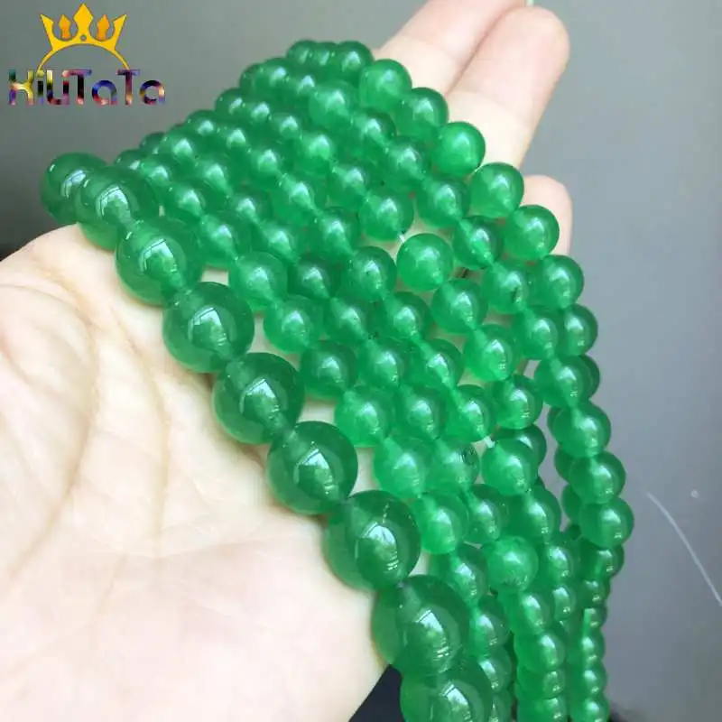 A + натуральный темно-зеленый халцедон круглые бусины из камня свободные для