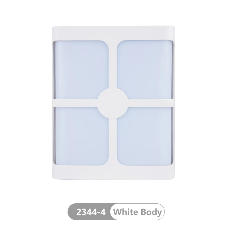 K-2344-4 White Body Крытый открытый светодиодный настенный светильник ing 18 Вт пластиковый водонепроницаемый крыльцо светодиодный настенный светильник садовый светильник прикроватный светильник для ванной комнаты - Испускаемый цвет: K-2344-4 White Body