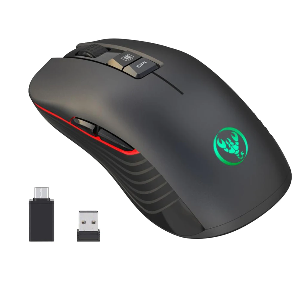 

2.4Ghz Wireless Gaming Mouse with Silent Click,7 Breathing Backlit, 800 /1600/2400/3600 DPI, for Laptop, Desktop, PC