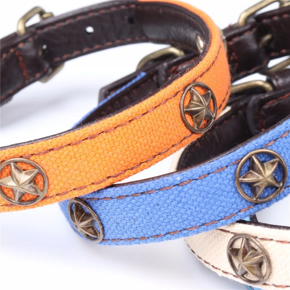 Регулируемый ошейник из искусственной кожи с пентаграммой для кошек 4