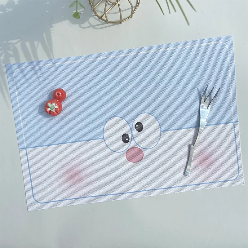 

Children Placemat PVC Cartoon Dinner Plate Mat Japanese Heat Insulation Pad Ins Wind Pet Printing Western Hotel Anti-scalding