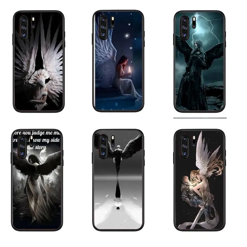 0 Крылья ангела демон чехол для телефона redmi 5 plus 6 7 8 9A note 9 S pro max черный nax fundas крышка