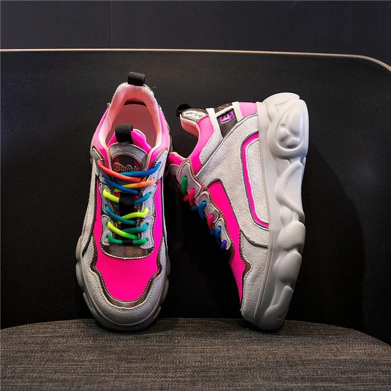 RASMEUP/новые стильные Разноцветные Женские дышащие кроссовки из натуральной кожи