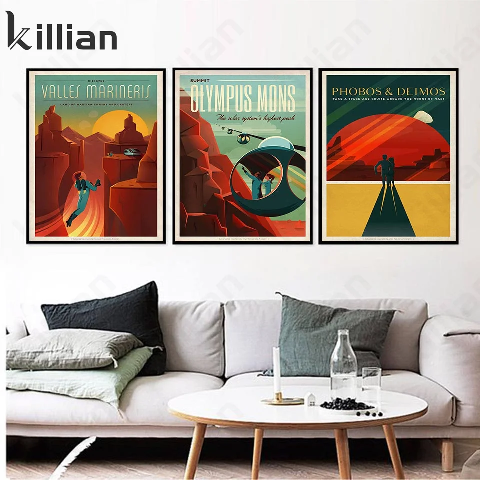 Креативные настенные наклейки постеры и принты с изображением космоса