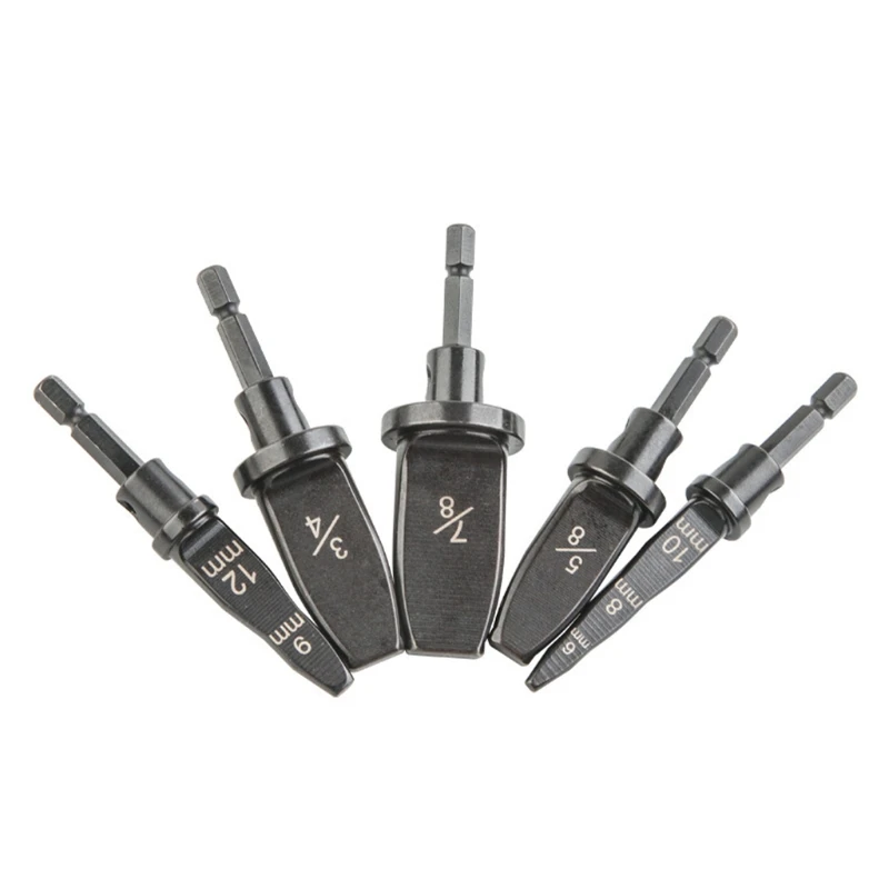 

5pcs Pipe Expander Metric and Inch Pipe Expander Hexagonal Handle Air Conditioner Copper Pipe Reamer Electrician Repair