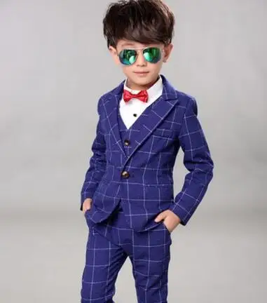 

Flower Boys Formal Anzug Suit Kids Wedding Birthday Party Dress Blazer Vest Pants 3pcs Child Tuxedo Prom Performance Cost