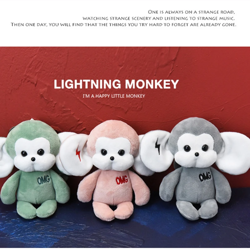 Kawaii плюшевый брелок игрушка обезьяна мультфильм мягкие животные стежка Мягкие