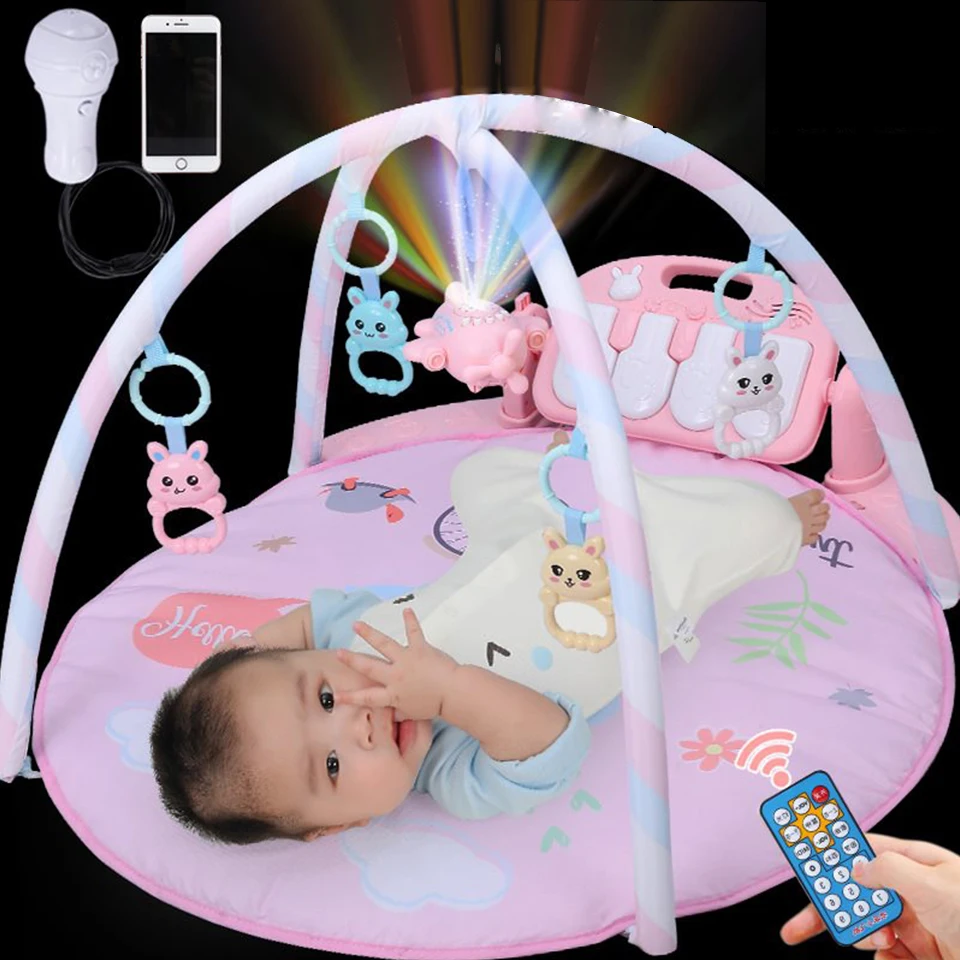 Звездный Музыкальный детский игровой коврик с пультом дистанционного