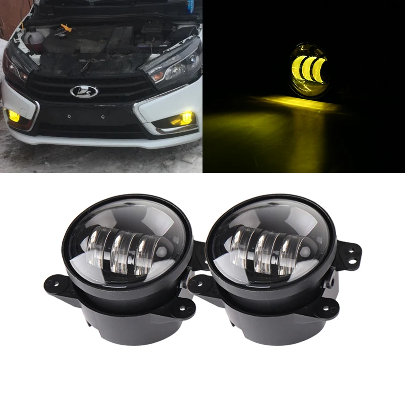 4 &quotдюймовые круглые светодиодные противотуманные фары 30 Вт 3000 К желтый