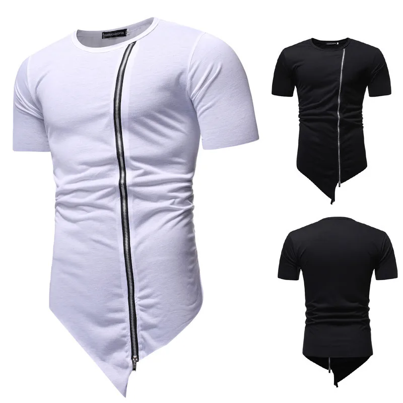 Мужская футболка с короткими рукавами модная контрастная кожаная v образным