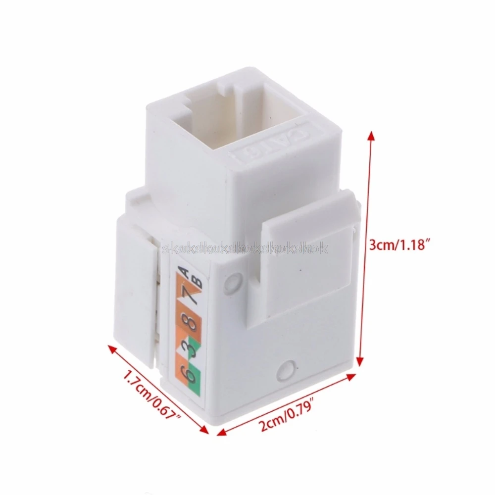 

2Pcs CAT6 Network Module Information Socket RJ45 Connector Adapter Keystone Jack Au13 19 Droship