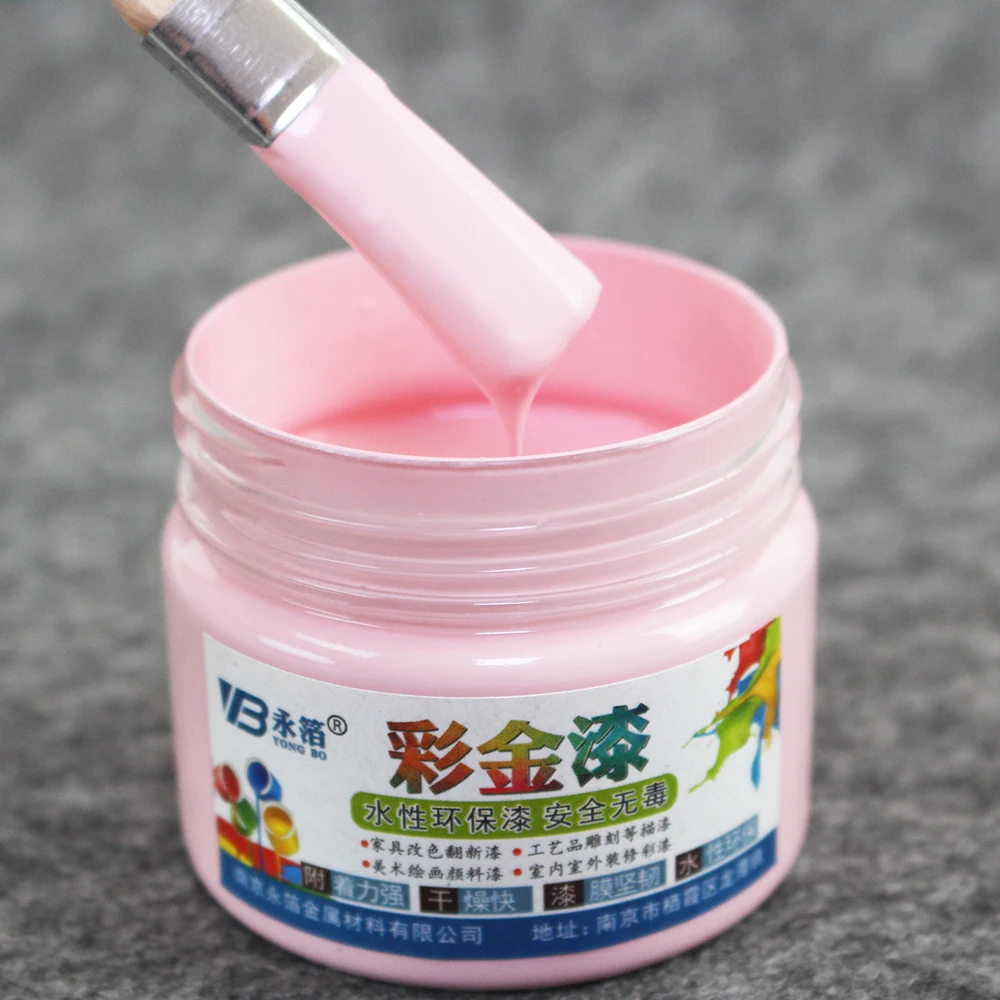 

100g Pink Paint, Environmentally Friendly Water-based Paint, Furniture,Iron Doors,Wooden Doors,Handicrafts,Wall,Painting