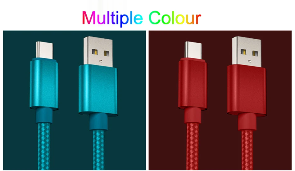 1 м 2 м 3 м usb type-C Дата-кабель для быстрой передачи данных зарядки передачи данных для huawei P10/P20/P30 Xiaomi Honor мобильные телефоны нейлоновые цифровые кабели