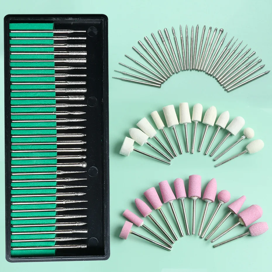 1 набор сверл для ногтей Алмазная керамическая шерстяная фреза маникюра удаление