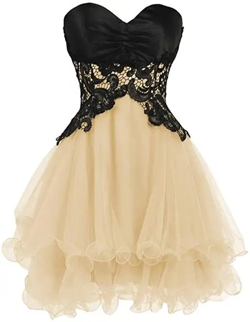 

ANGELSBRIDEP Sweetheart Short Homecoming Dresses 2021 Lace Applique Bodice Design Junior Graduation Formal Party Gowns Plus Size