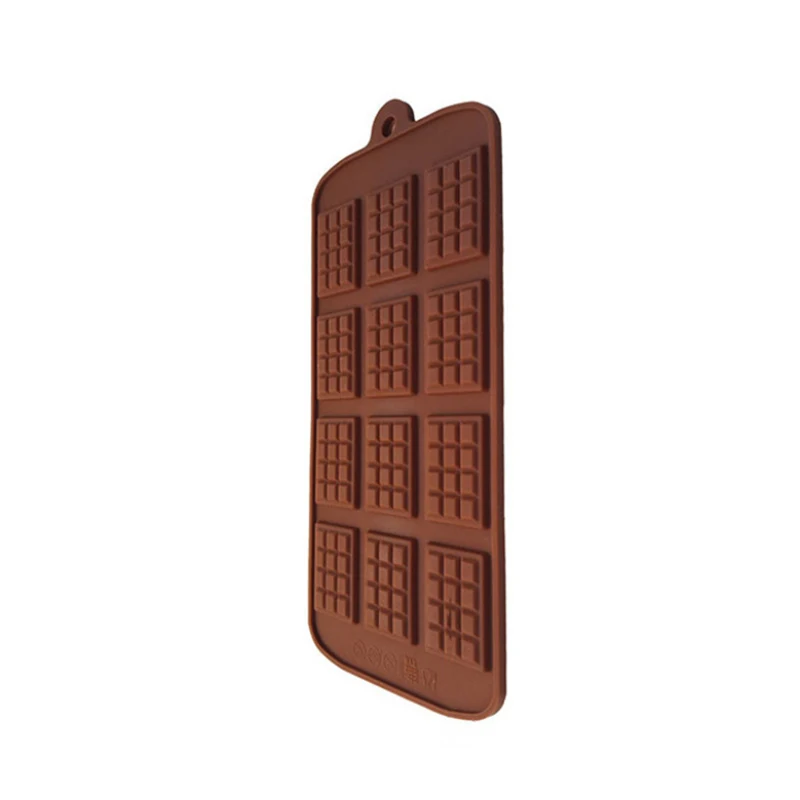 Waffle 12 Even Silicone Mold Chocolate Fondant Molds DIY Candy Bar Mould Cake Decoration Tools Kitchen Baking Accessories | Дом и сад