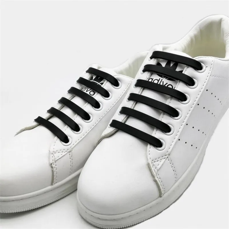 

12 шт., силиконовые шнурки для обуви, без завязывания