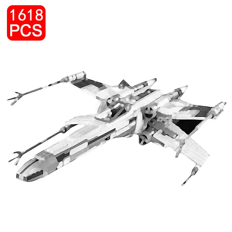 

1618 Pcs Star Plan X-Wing Red Five Planefighter Building Blocks Bricks Spacecraft Ship Compatible 05039 Toys Birthday Gift